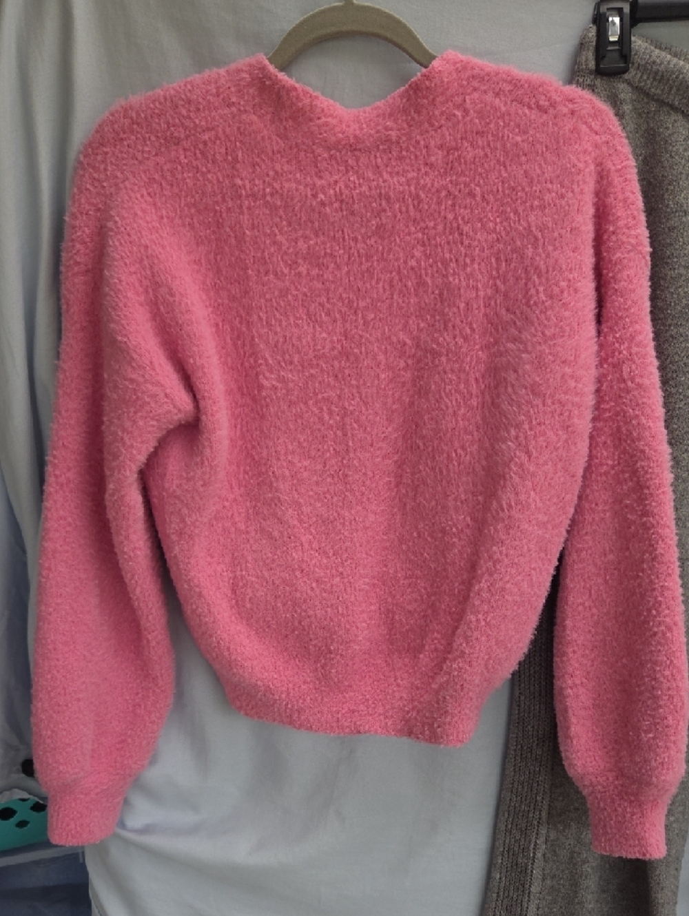 Auden Gray Soft Lounge Pants XS & Pink V-Neck Cardigan Sm - Picture 3 of 8